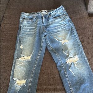 Women’s Distressed Blue Jeans